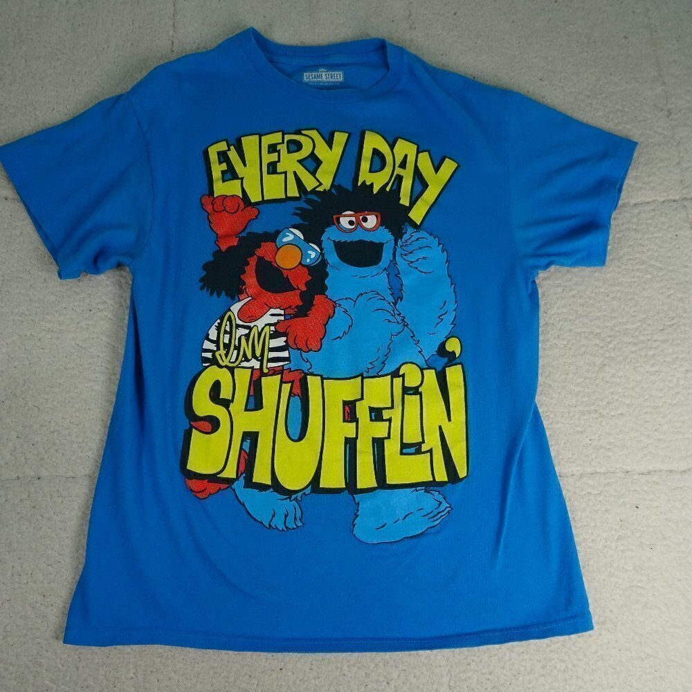 Sesame Street "Every Day I'm Shufflin'" Blue Lg